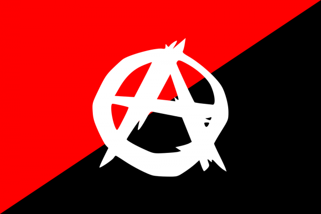 Anarkistisk flagga. Bild: Wikimedia Commons (CC)