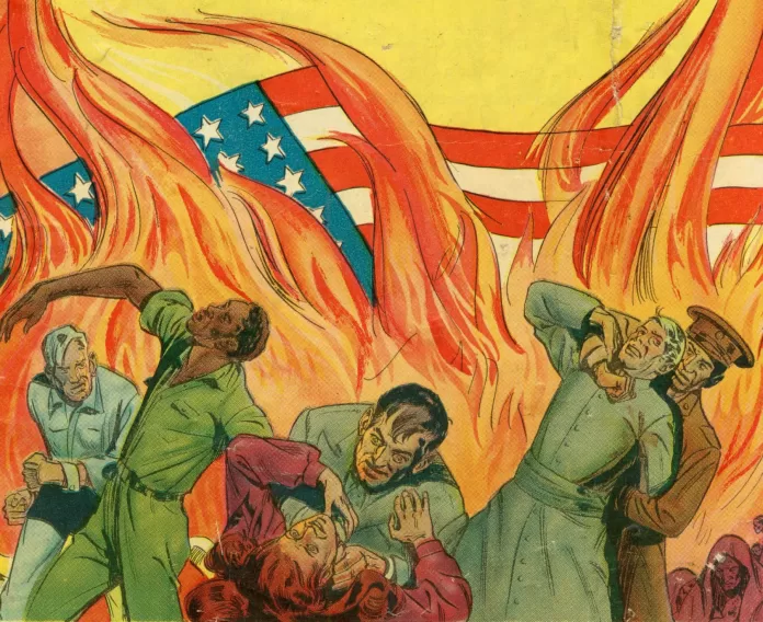 Omslag till propagandatidningen ”Is This Tomorrow” från 1947. Foto: Wikimedia Commons (Public domain)