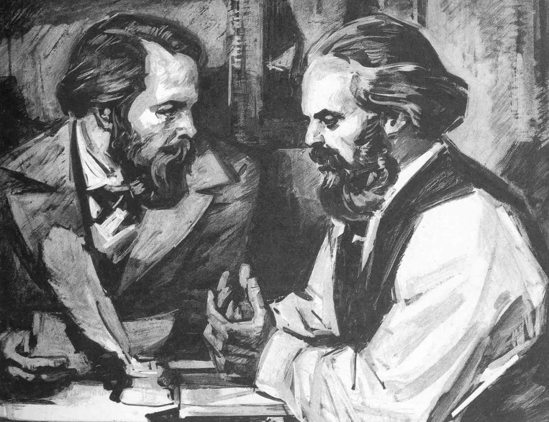 Marx och Engels. Bild: Marxist Internet Archive.