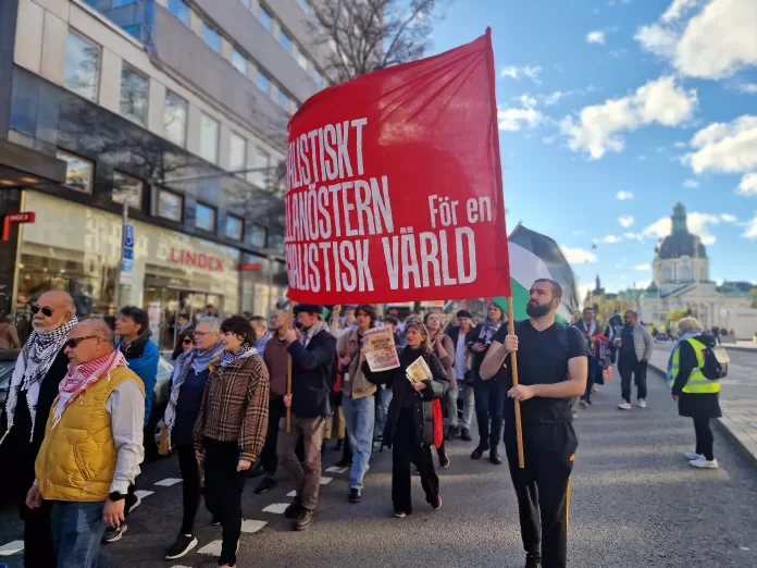 Palestina demonstration efter Libanon invasionen