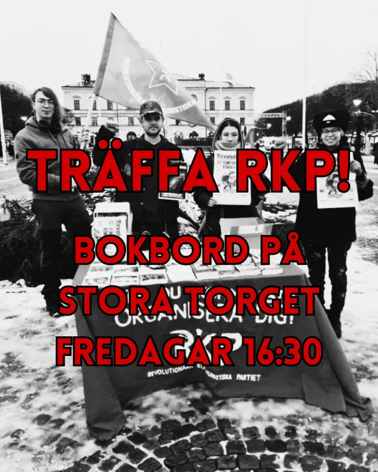 Varje fredag: Kommunistiskt bokbord på Stora Torget! 🚩