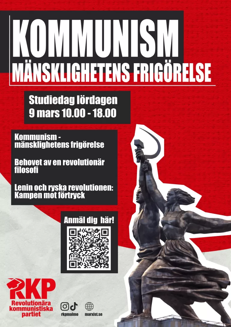 Studiedag 9 Mars – Kommunism: Mänsklighetens frigörelse