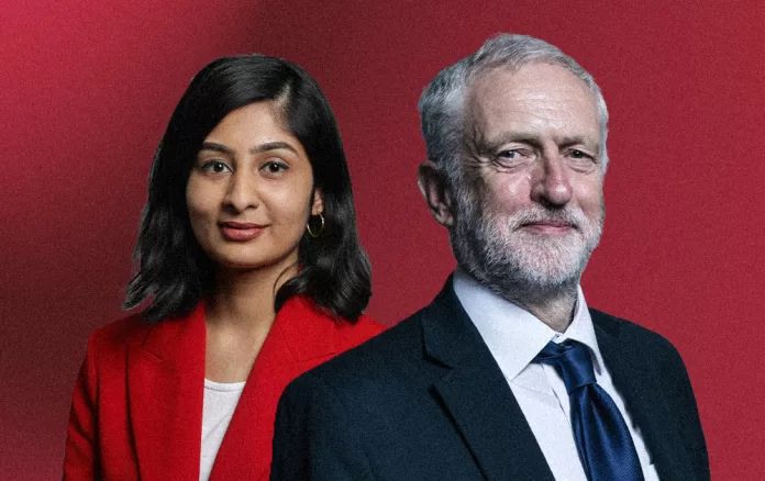 Jeremy Corbyns och Zarah Sultanas parti i storbritannien