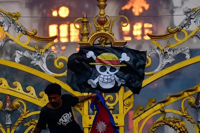nepal_flag_burning_Image_fair_use Nepal gen z revolution