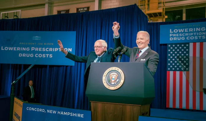 Joe Biden och Bernie Sanders