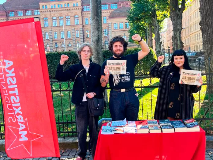 Alva, Fjodor och malte utanför Schillerska 2025