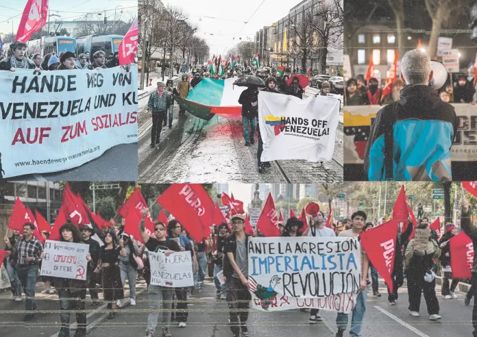 Revolutionära kommunistiska internationalen i kamp mot imperialismen. hands off Venezuela