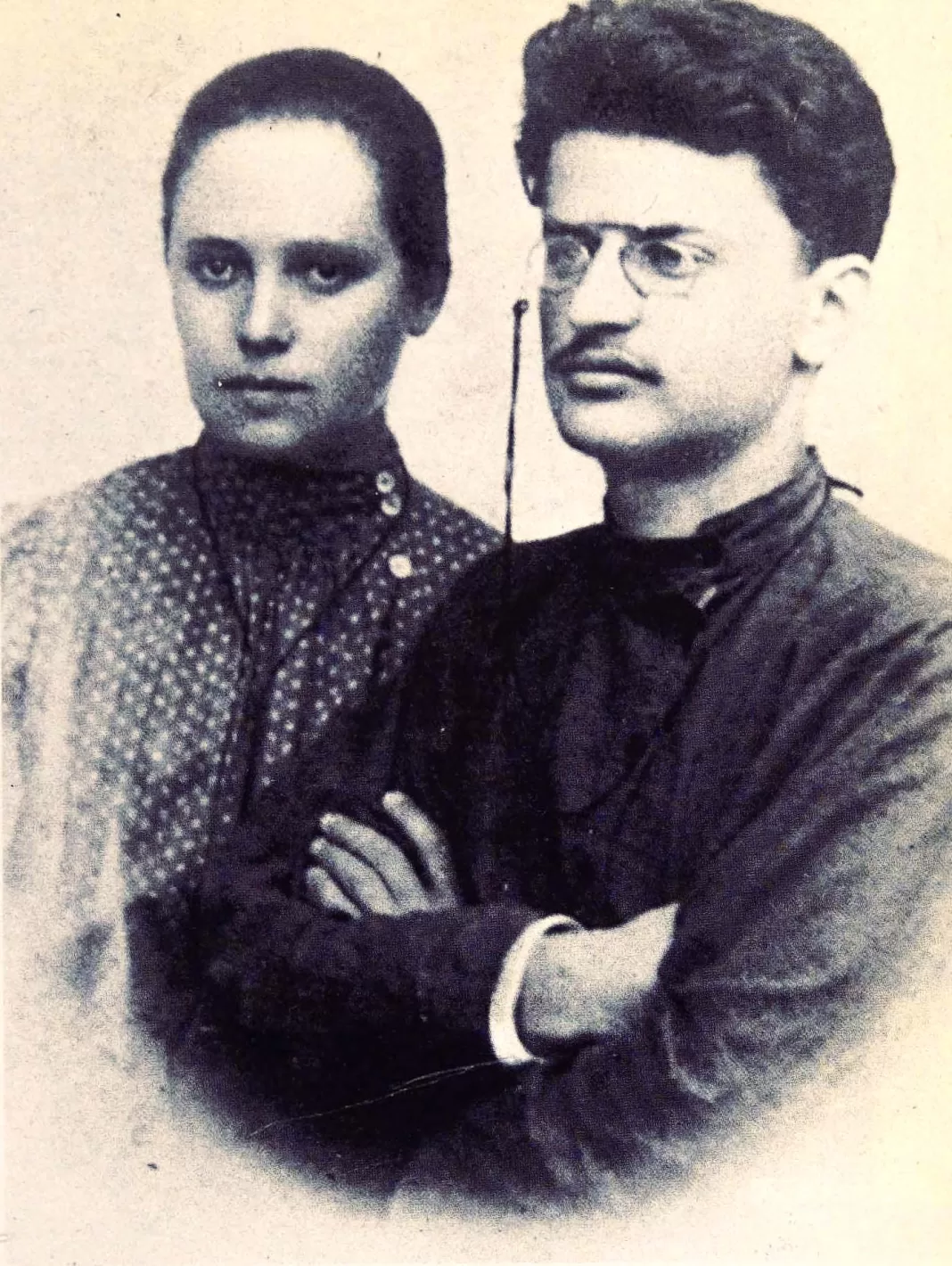 Lev Trotskij och hans hustru Aleksandra Lvovna Sololovskaja i exil 1902