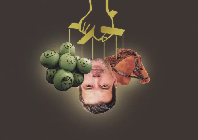 Johan Forsell köpphästhuvud och äpplen