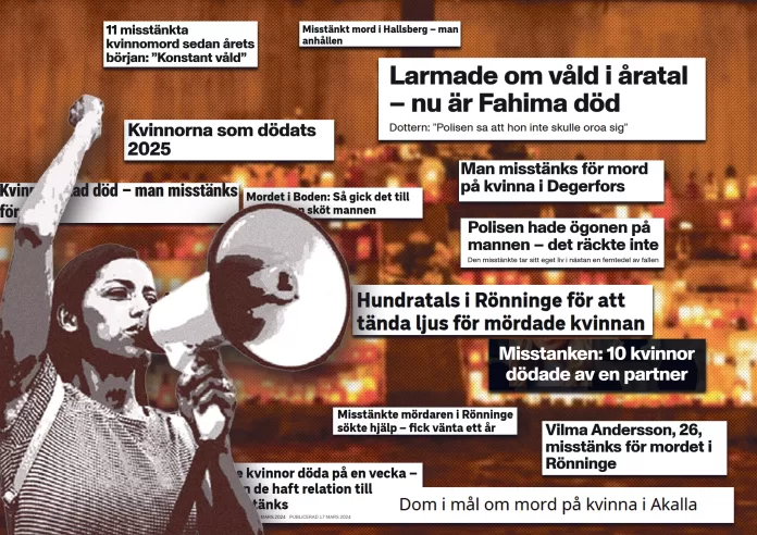 Kvinnovåldet, tre kvinnor mördade på nio dagar